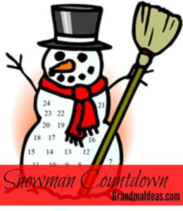 snowman countdown on Grandma Ideas