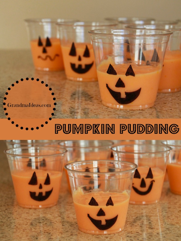 Serve this 'pumpkin' pudding at your party.