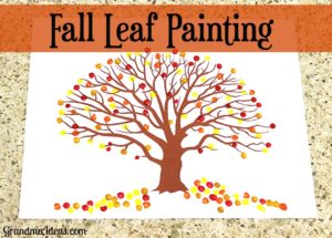 Even though this craft is extremely simple, kids absolutely love doing this fall leaf painting.