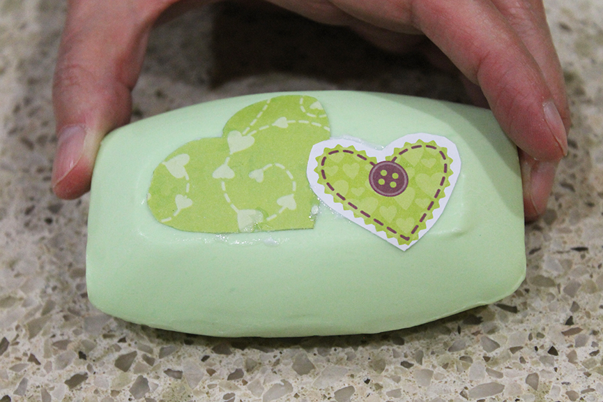 Make a green Valentine (green hearts Mod Podged onto a green bar of soap) in symbolic support of protecting the world for generations to come against damaging the climate.