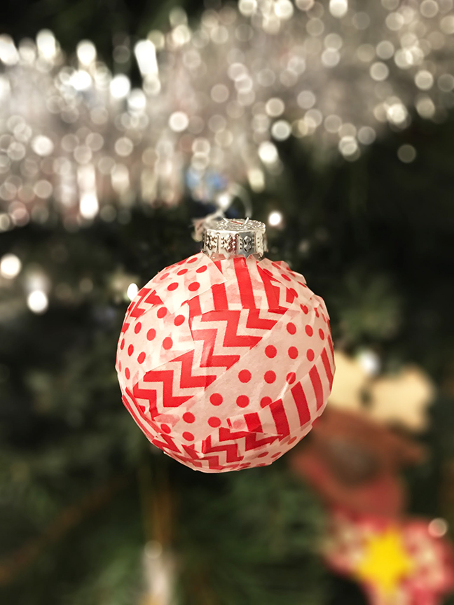 Super Easy Washi Tape Christmas Ornament - Grandma Ideas