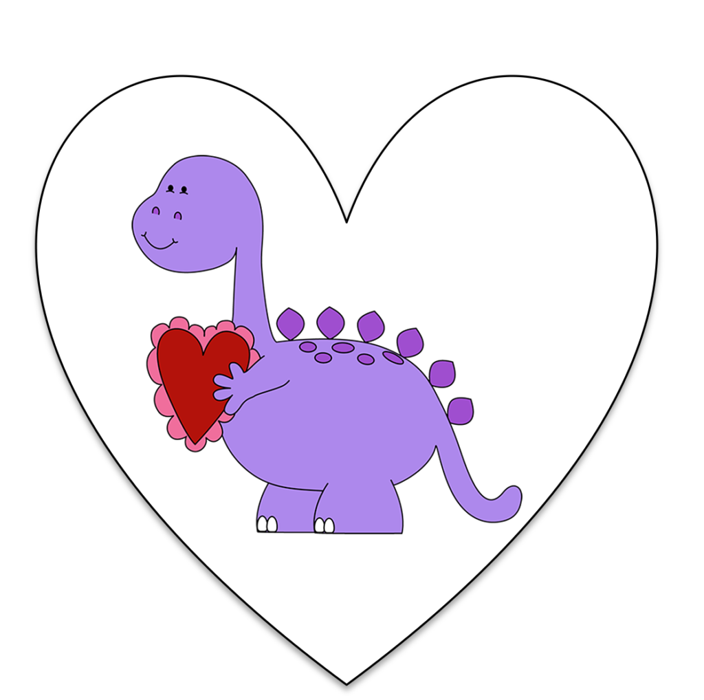 Here's a cute purple dinosaur.
