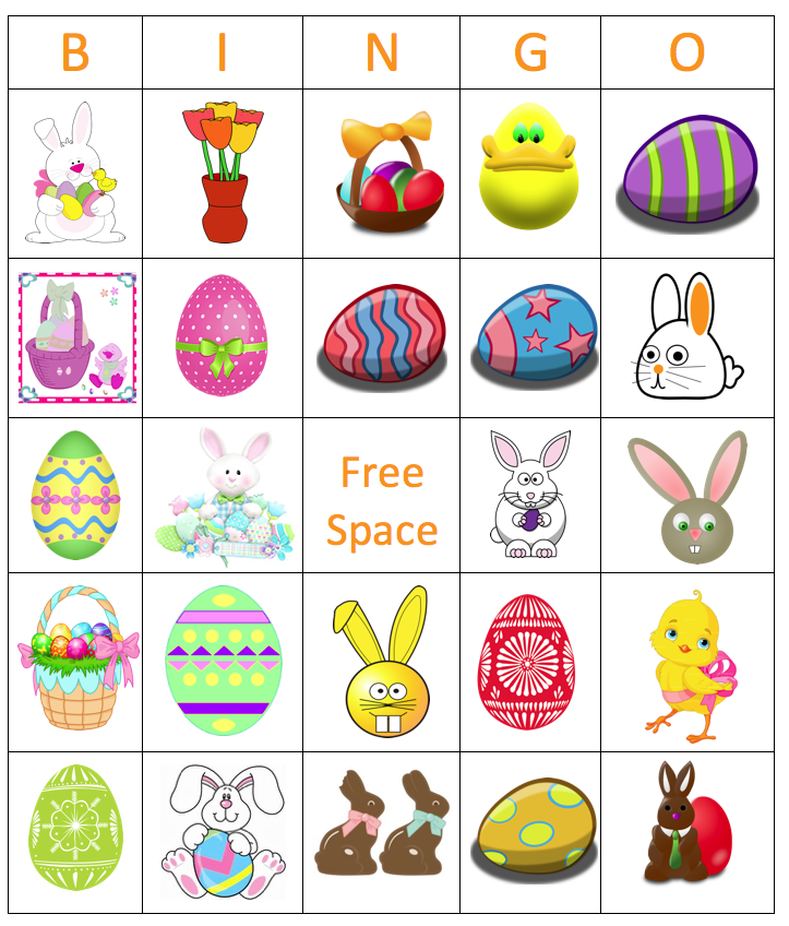 Easter Bingo Grandma Ideas