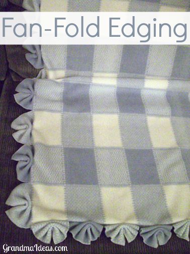 This fan-fold edging is an extremely easy way to finish off a blanket's edging.
