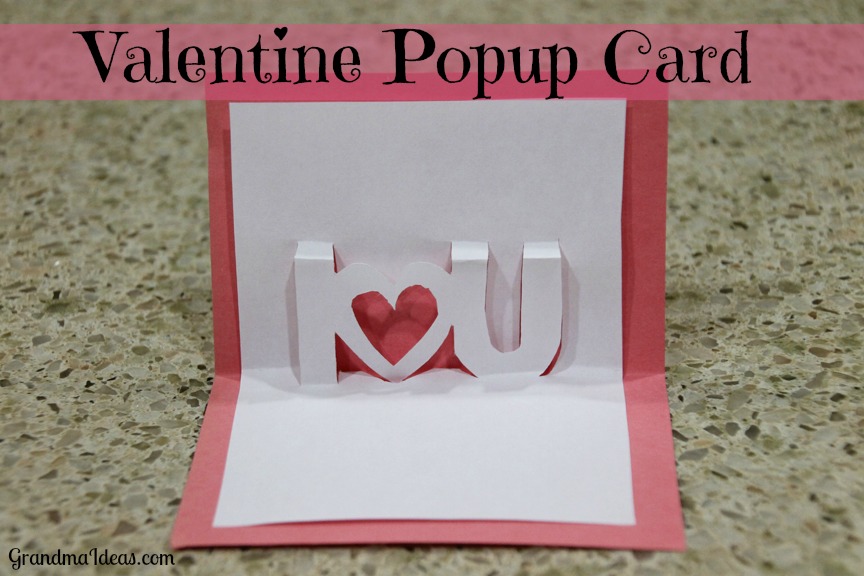 Make this easy, fun popup Valentine card. 