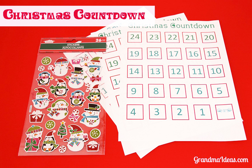 This Christmas countdown helps children learn their numbers -- as they anxiously await Christmas Day.