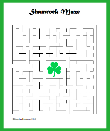 Here are 3 St. Patrick's Day mazes for kids plus 4 regular ones.