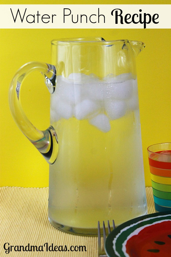 This easy to make Water Punch recipe is a crowd pleaser. It's an easy way to make a lemonade drink without squeezing lemons!