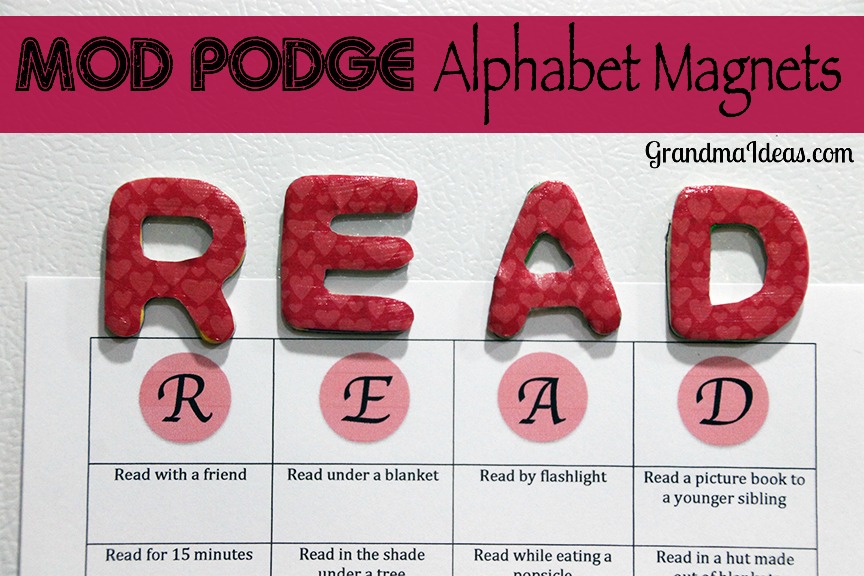 These mod podge alphabet magnets are easy to make -- and tween and teen girls really love them!