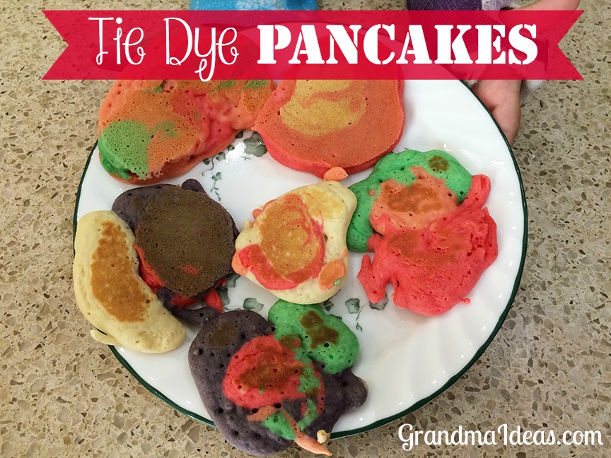Make these colorful -- and fun -- tie dye pancakes for breakfast. Your kids will love them!