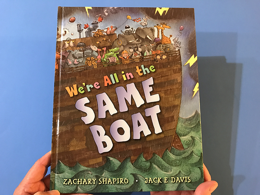 We're All in the Same Boat is a fun ABC picture book about the story of Noah, his ark, the animals, and the flood. Great book for kids!