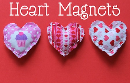 These heart magnets are a fun craft to make for Valentine's Day.