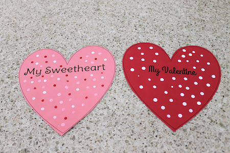 Get a free printable to make these fun polka dot Valentines!