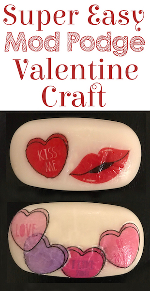 This is a super easy Mod Podge Valentine craft for kids!