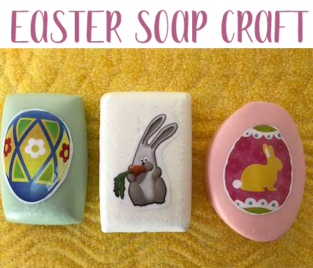 Kids love making this Easter soap craft that uses dishwasher safe Mod Podge.