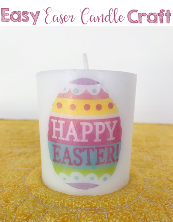 This Easter candle craft is easy and fun for kids to make. And! It's inexpensive!