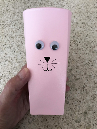 This Easter Bunny vase craft is super easy to do AND inexpensive, too.