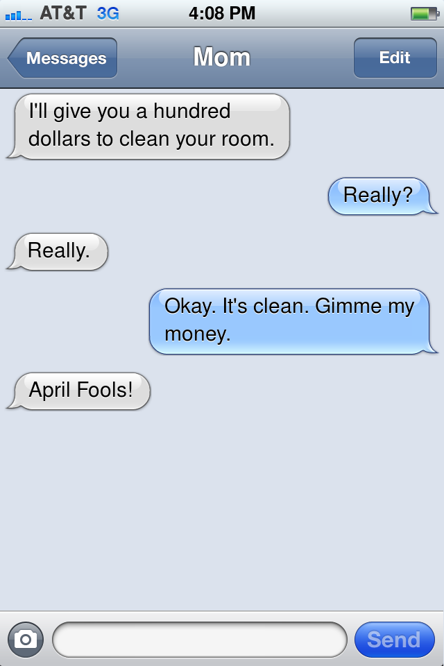 Have a fun time making these fun fake text messages!