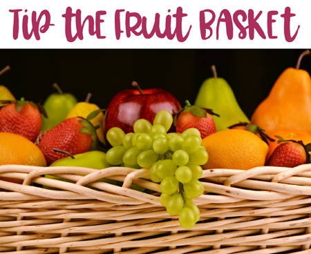 Tip the Fruit Basket is a fast paced game that kids love to play. There is ZERO prep time involved and it's easy to learn. Kids have tons of fun playing it.
