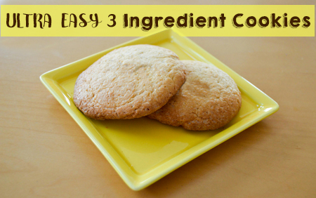 Ultra Easy 3 Ingredient&nbsp;Cookies